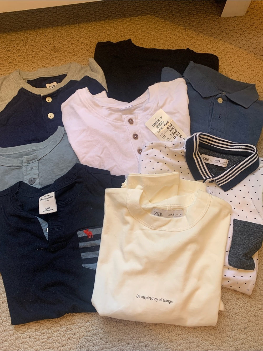 Kids Long Sleeve & tshirt Bundle - Gap, Abercrombie, Zara, Children’s place